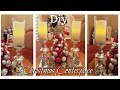 DIY Dollar Tree Christmas Centerpiece |$1 items can look Festive and Elegant on a budget!