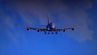 Delta Air Lines 747-400 Ksfo Landing. Ramp View,Tail