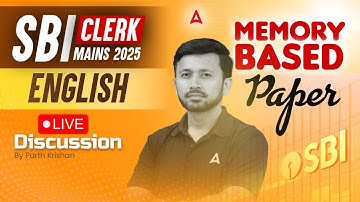 SBI Clerk Mains 2024-25 | English Memory Based Paper | English By Parth Krishan