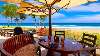 Hawaii Cafe Ambience  Bossa Nova Music with Hawaiian Coffee Shop & Ocean Waves Sounds for Relax