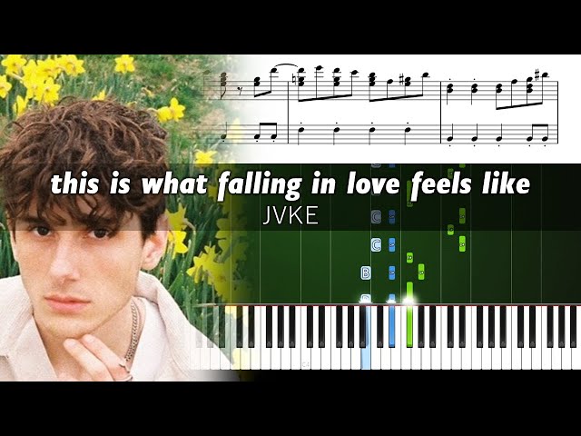 JVKE - this is what falling in love feels like - Piano Tutorial + SHEETS class=