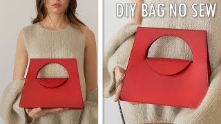 DIY ADORABLE HANDBAG TUTORIAL NO SEW \/\/ Cute Purse Bag Tote Idea