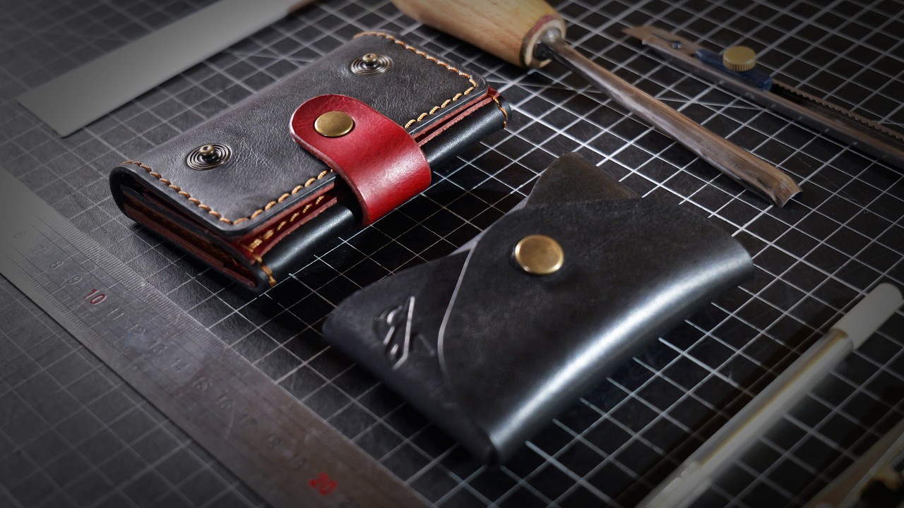 J'ai refait un porte-cartes modulable en cuir ! - YouTube