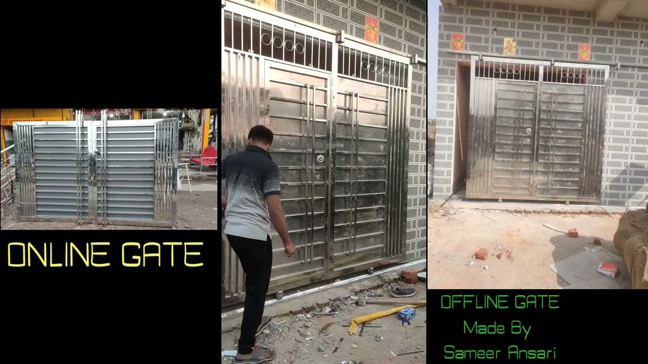 Steel sliding gate kaise banaye how to make steel sliding gate 2022