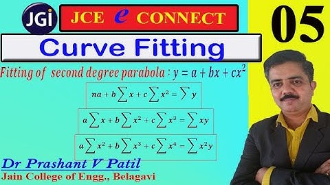 Normal Equations to fit a parabola y=a+bx+cx^2 || Curve  fitting || 18mat41 || Dr Prashant Patil