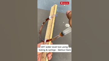 DIY water level tool using tubing & syringe - Genius Hack #shorts #diyhacks #lifehacks #diyprojects