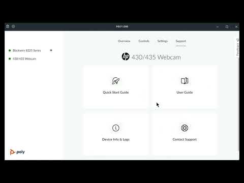Poly Lens Desktop and HP Webcam Overview