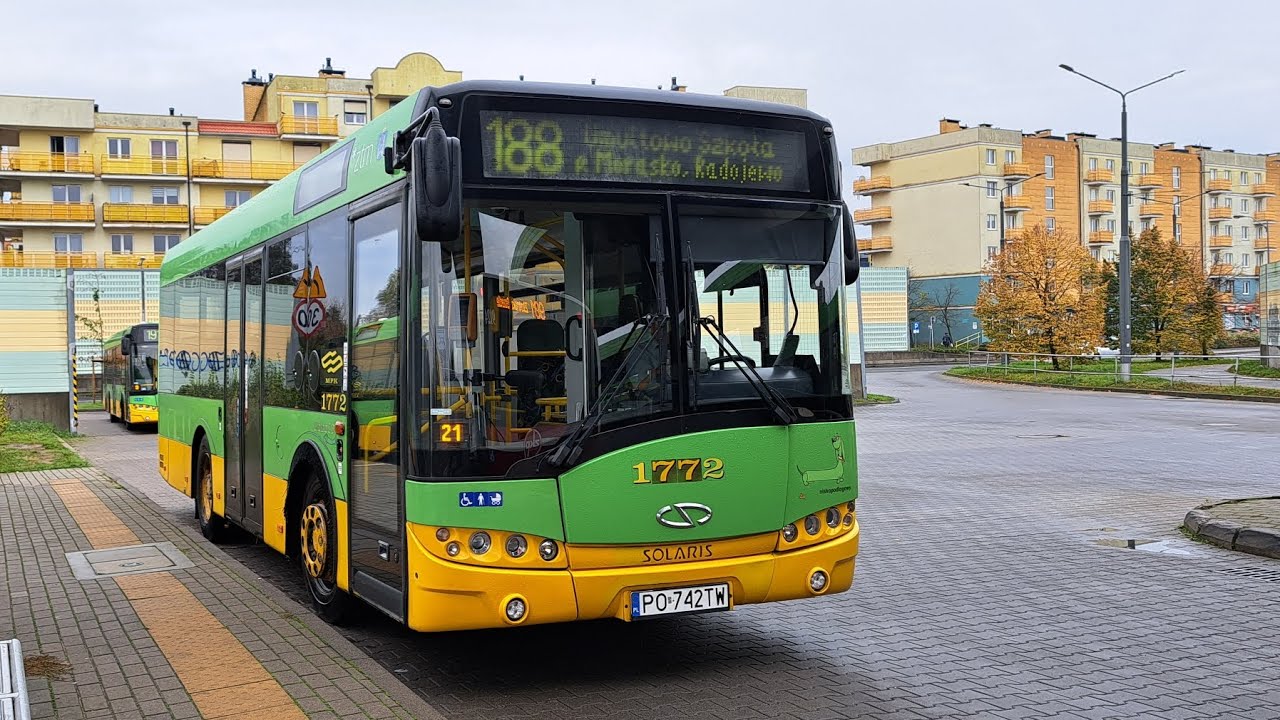 MPK Poznań | Linia 188 | Solaris Urbino 8,6 III Alpino | Kierunek Umultowo - Szkoła p.  Morasko