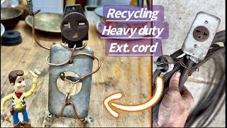 : Recycling 220 volt extension cord for copper and figurine 