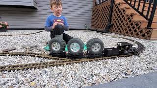 Accucraft Ruby first run in the new train garden.