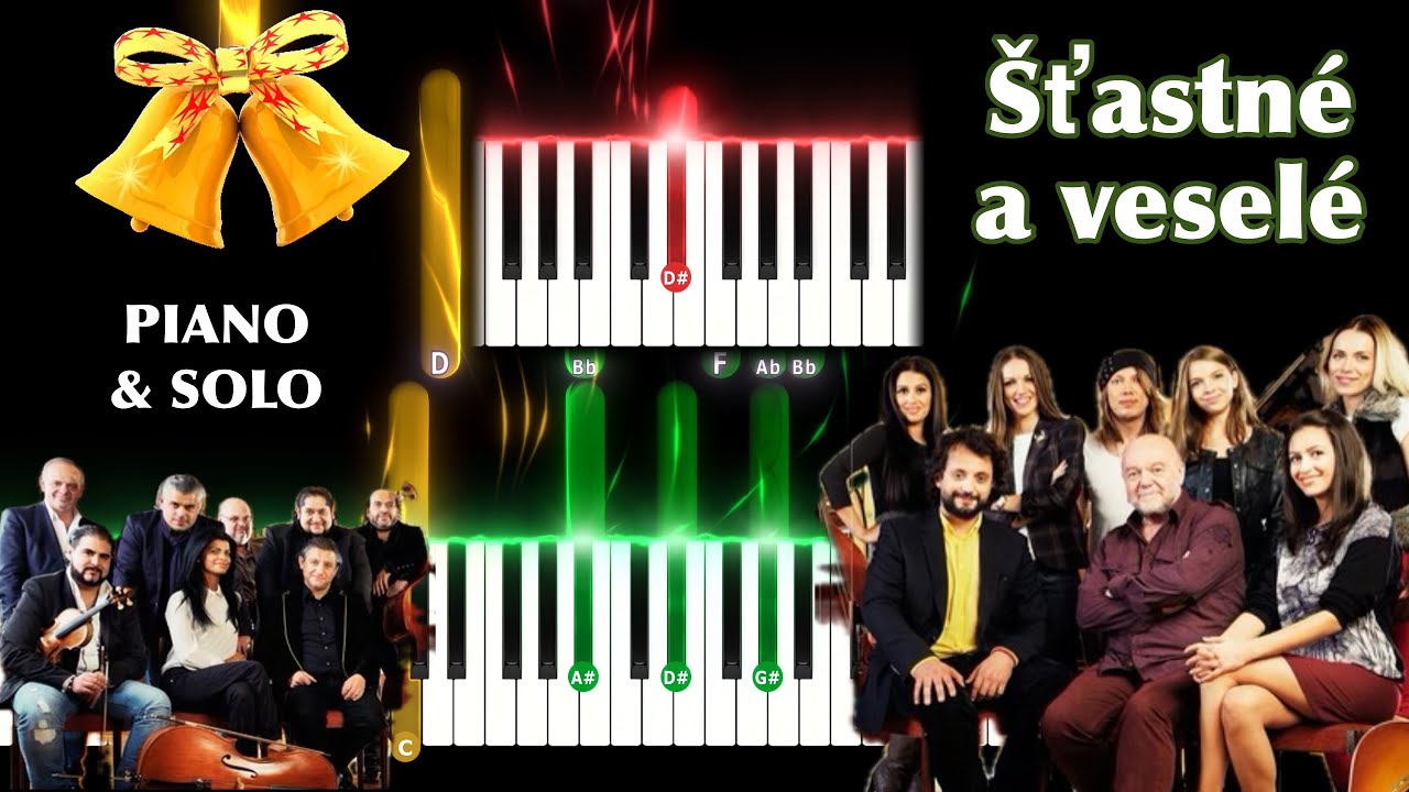 M. Čekovský - Šťastné a veselé🎄#lidl + noty, mp3 a midi / #pianotutorial rýchlo aj pomaly
