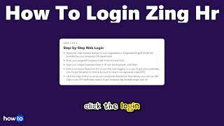 How to login zing hr (Step by Step)