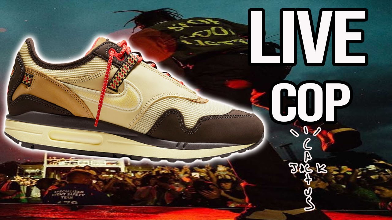 Live Cop : Travis Scott Air Max 1 'Saturn Gold' 'Baroque Brown' \u0026 Air  Trainer 1s - YouTube