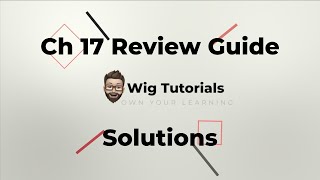 AP: Ch 17 Review Guide Key