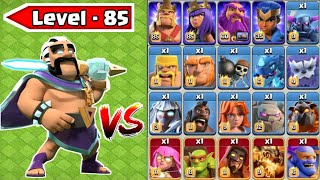 New Level 85 Barbarian King Vs Every Troops | Clash of clans | Barbarian king vs all troops