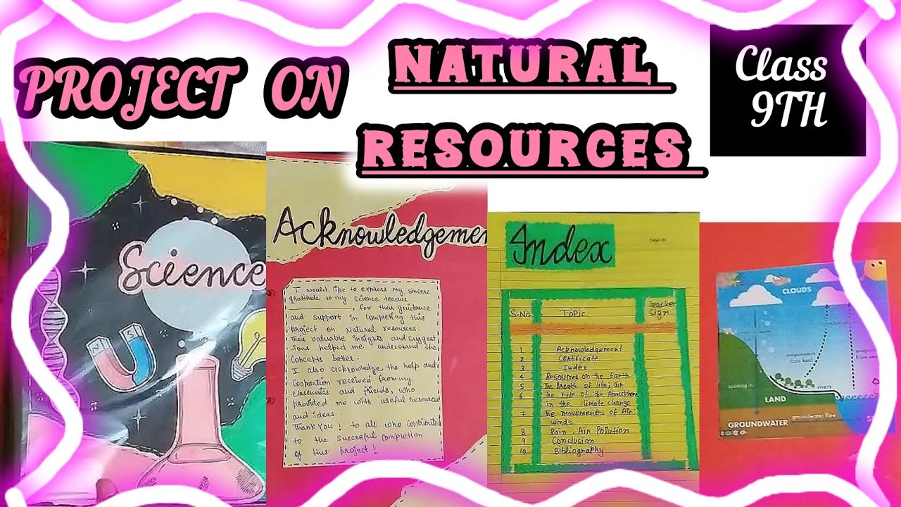 NATURAL RESOURCES || Class 9TH || SCIENCE PROJECT || CBSE 2025-26.