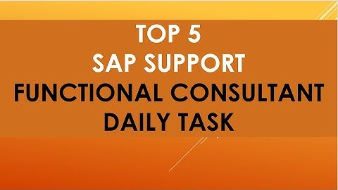 daily task for sap consultant | daily activity of sap consultant | daily work sap consultant