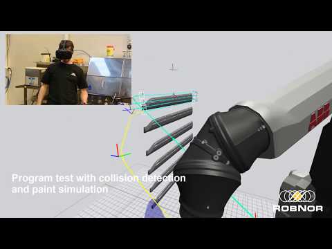 RobNor VR robot programming with HTC Vive and ABB RobotStudio