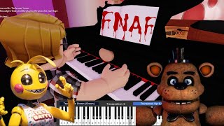 I played the FNAF THEME SONG on PIANO - ROBLOX GOT TALENT screenshot 4