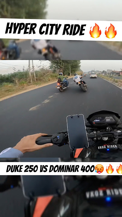 Duke 250 vs DOMINAR 400 🥵🥵🔥🔥 // Hyper ride 🥵 // #shortvideo #short #shorts
