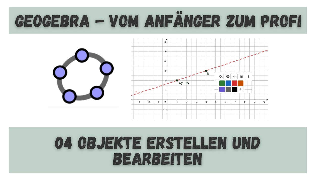 Geogebra - vom Anfänger zum Profi! 04 Objekte erstellen und bearbeiten