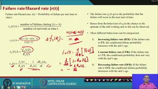Lecture 28: Quantification of Basic Events - Hazard Rate #CH26SP #swayamprabha Wealth