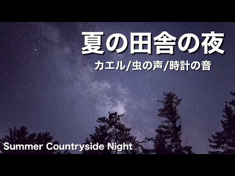 【環境音/ASMR】夏の実家の夜  | お婆ちゃん家 | 田舎の夜 | 蛙・虫の声・時計の音 | 自然音・3時間【作業用/勉強用/睡眠用BGM 】Insects, frogs, clock sound