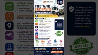 Pune Traffic Police Update | RMC Mixer Vehicle Rules Explained #exbroker #PuneTraffic#PuneNews