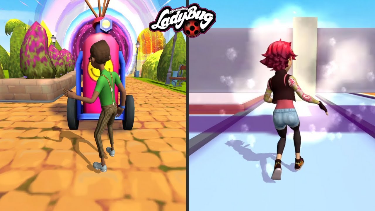 MAX KANTE' & ALIX KUBDEL:Now you can run with both and save Paris! 🐞Miraculous Ladybug & Cat Noi‪r 🐞