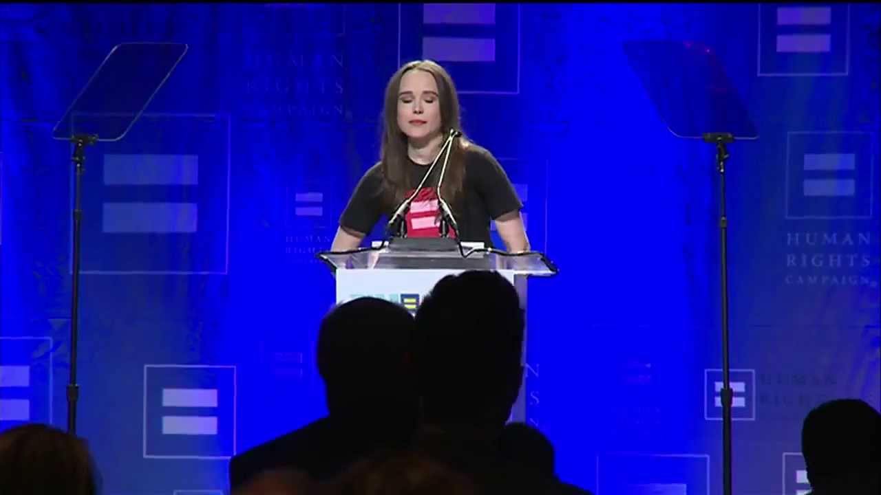 Ellen page coming out speech homosexuality