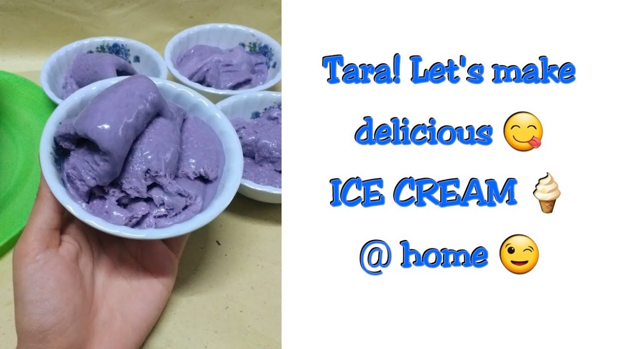 Ube Ice Cream Homemade Delicious Ice Cream 3 Ingredients
