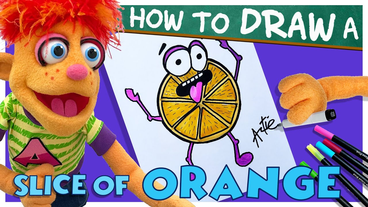How To Draw A Slice of Orange | Art Tutorial for Kids | Artie's Show