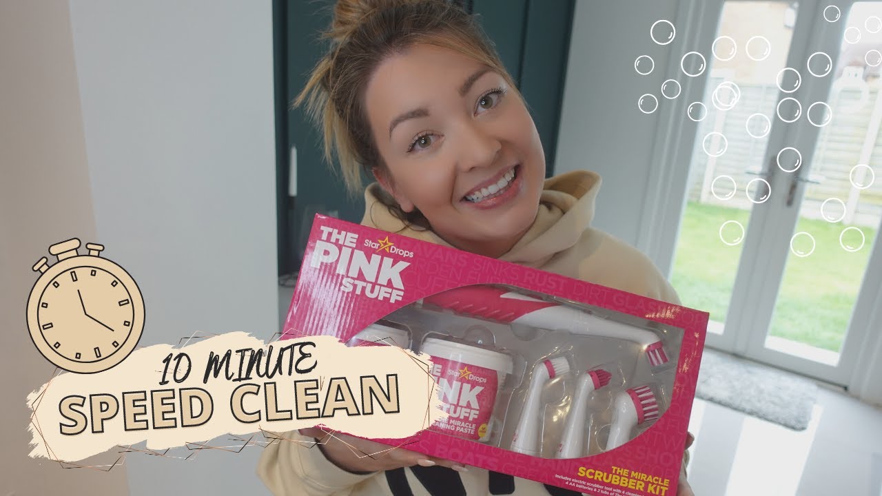 BATHROOM CLEAN WITH ME THE PINK STUFF SCRUBBER REVIEW IS IT WORTH IT