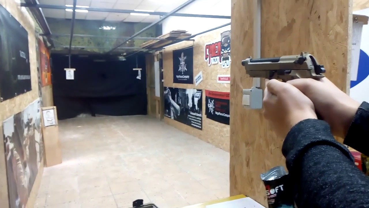 prova di tiro con Beretta M9A3 a gas marcata G&G