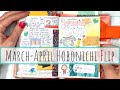 Hobonichi A6 Creative Journal Flip Through - March & April 2019