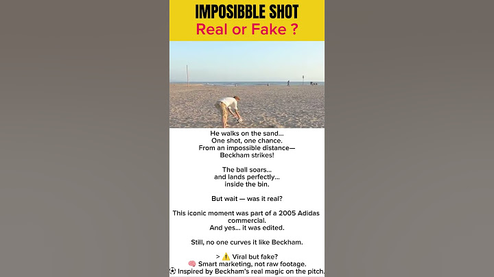 Beckham Impossible Shot  Real or Fake #shorts