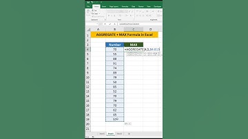 Aggregate + MAX Formula in Excel🔥🔥| #shorts #excel_tips_and_tricks