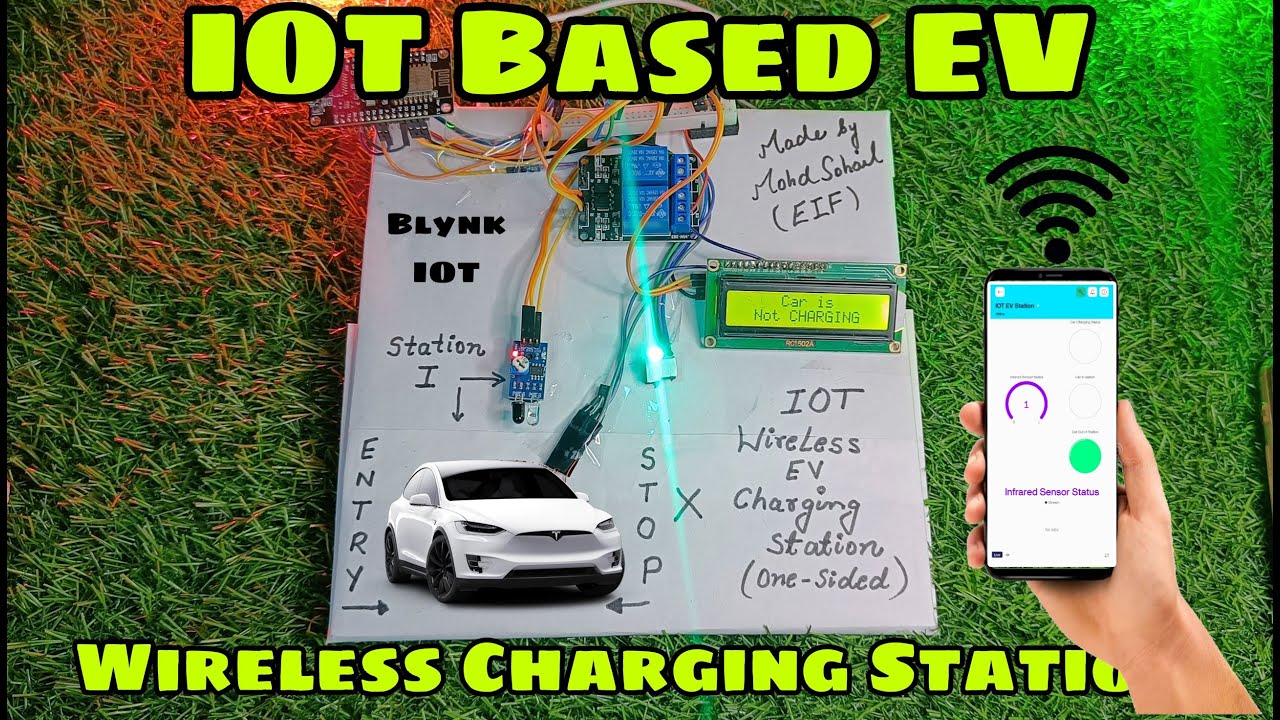 IOT Based Electric Vehicle EV Charging Station !! Future of Wireless ...