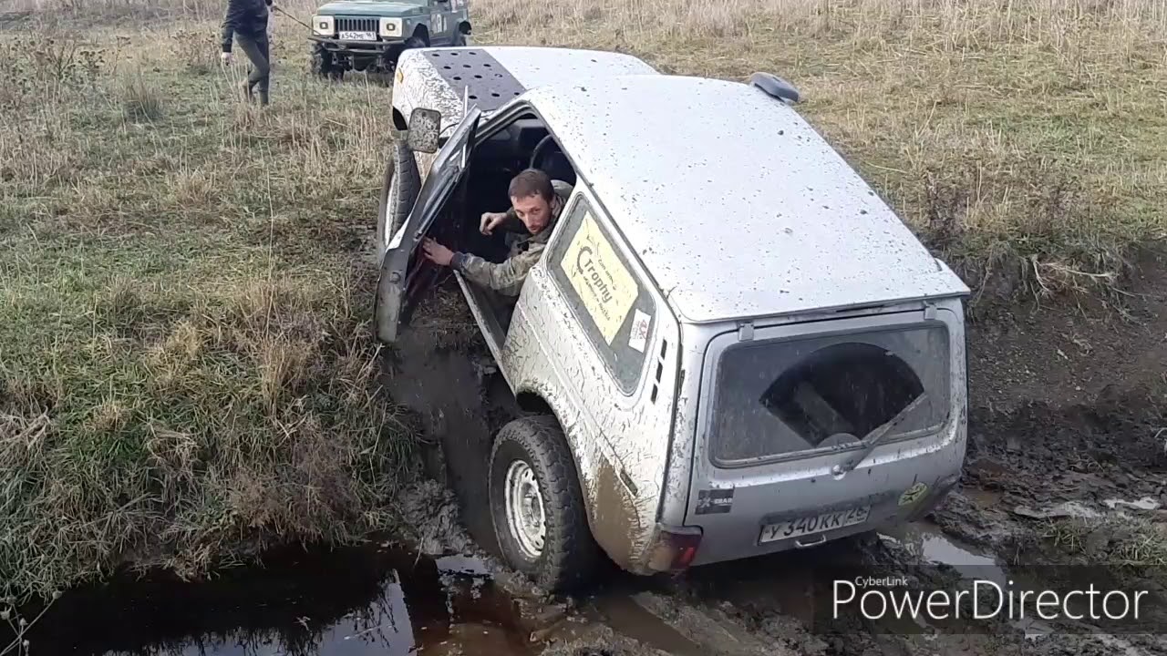 Нива на цепях, тестируем цепи - YouTube