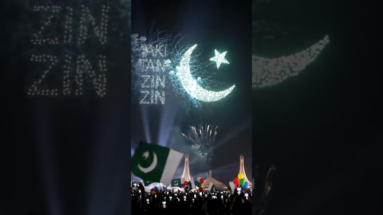 🇵🇰 Sky Turns Green & White! 🔥 | 14 August Drone Show
