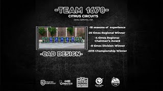 FRC Workshop - CAD Design by 1678 Citrus Circuits I FRC Warm Up 2023