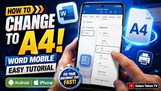 How To Change Paper Size to A4 in Word Mobile (Easy Tutorial)