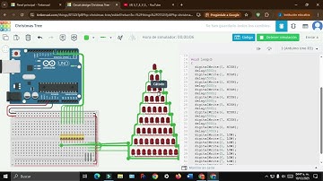 ÁRBOL NAVIDEÑO con LEDs en Tinkercad | Proyecto Arduino