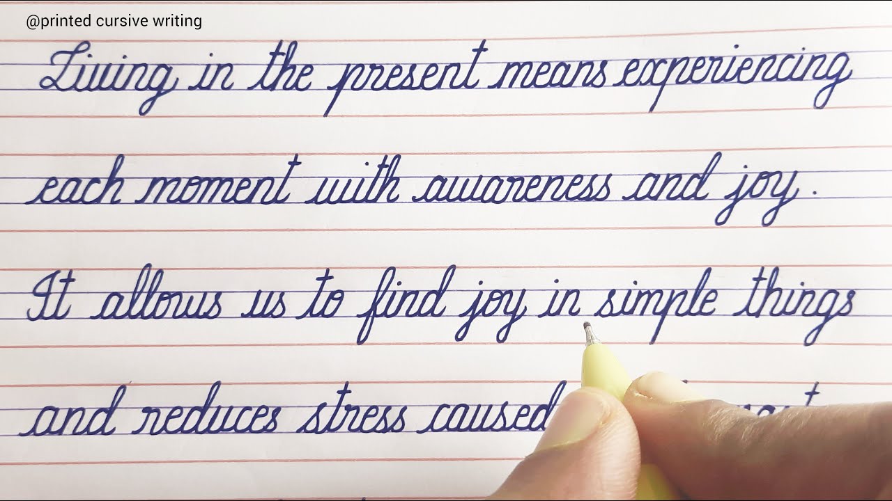 CURSIVE WRITING | Handwriting Tutorial for Beginners | Motivational ...