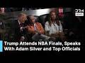 UNSEEN VIDEO: Trump Speaks With NBA Commissioner, Cabinet Members During NBA Finals | AC1B