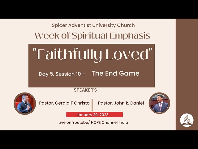 🔴 Live | Faithfully Loved  | Speaker's Pr Gerald F Christo , Pr. John K. Daniel  | Jan 20, 2023 |