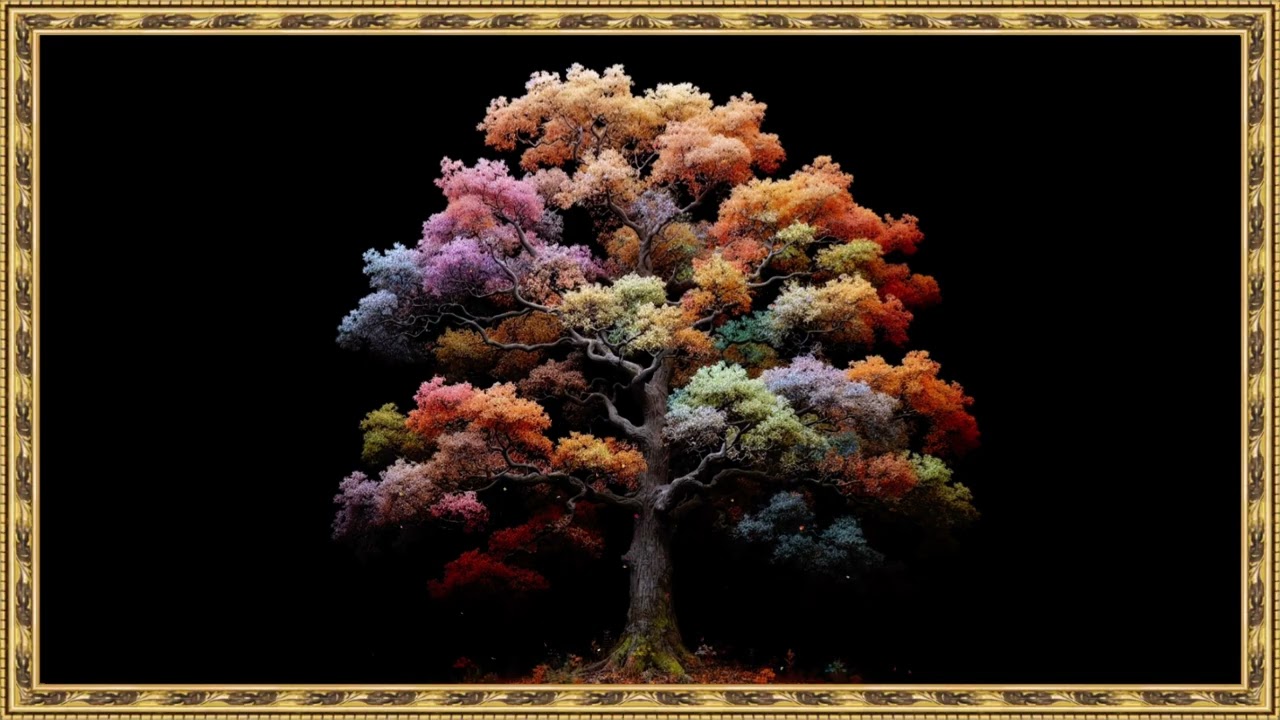 Beautiful Rainbow Tree Art | Ultra HD Fantasy Nature Wallpaper
