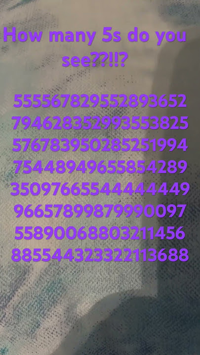 how-many-5s-do-you-see-youtube