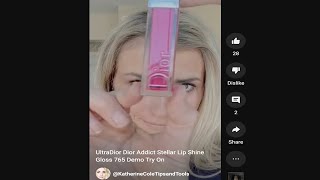 UltraDior Dior Addict Stellar Lip Shine Gloss 765 Demo Try On