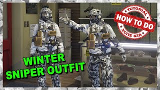 WINTER SNIPER OUTFIT - How To Make This Awesome White SNOW Army Outfit? - GTA 5 Online screenshot 5